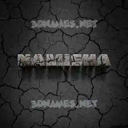 namisha in Cracked Stone style - 3D name wallpaper