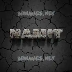namit in Cracked Stone style - 3D name wallpaper