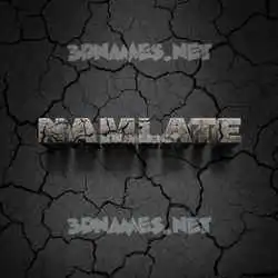 namlate in Cracked Stone style - 3D name wallpaper