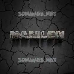 namlen in Cracked Stone style - 3D name wallpaper