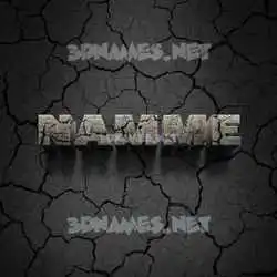 namme in Cracked Stone style - 3D name wallpaper