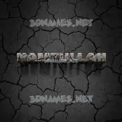 namtullah in Cracked Stone style - 3D name wallpaper