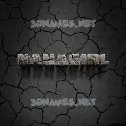 nanagirl in Cracked Stone style - 3D name wallpaper