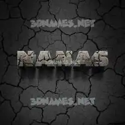 nanas in Cracked Stone style - 3D name wallpaper