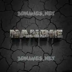 nanbie in Cracked Stone style - 3D name wallpaper