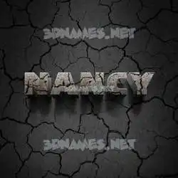 nancy in Cracked Stone style - 3D name wallpaper
