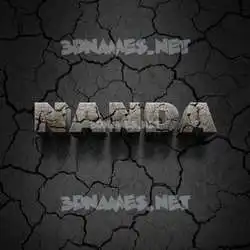 nanda in Cracked Stone style - 3D name wallpaper