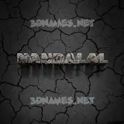 nandalal in Cracked Stone style - 3D name wallpaper