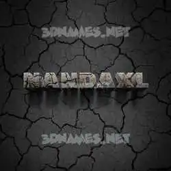 nandaxl in Cracked Stone style - 3D name wallpaper