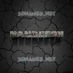 nandeesh in Cracked Stone style - 3D name wallpaper