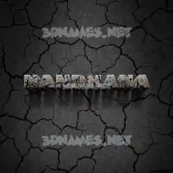 nandhana in Cracked Stone style - 3D name wallpaper