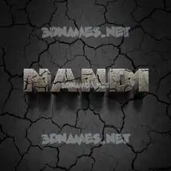 nandi in Cracked Stone style - 3D name wallpaper