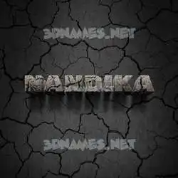 nandika in Cracked Stone style - 3D name wallpaper
