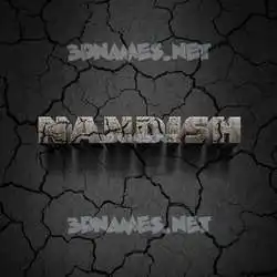 nandish in Cracked Stone style - 3D name wallpaper