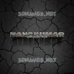 nandkumar in Cracked Stone style - 3D name wallpaper