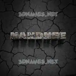 nandnee in Cracked Stone style - 3D name wallpaper