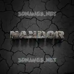 nandor in Cracked Stone style - 3D name wallpaper