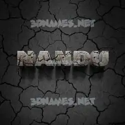 nandu in Cracked Stone style - 3D name wallpaper