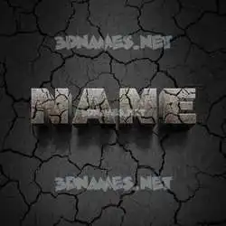 nane in Cracked Stone style - 3D name wallpaper