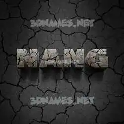 nang in Cracked Stone style - 3D name wallpaper