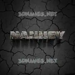 nanhey in Cracked Stone style - 3D name wallpaper