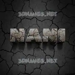 nani in Cracked Stone style - 3D name wallpaper