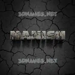nanish in Cracked Stone style - 3D name wallpaper