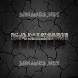 nanisuni in Cracked Stone style - 3D name wallpaper