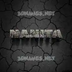 nanita in Cracked Stone style - 3D name wallpaper