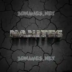 nanites in Cracked Stone style - 3D name wallpaper
