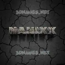 nanixx in Cracked Stone style - 3D name wallpaper
