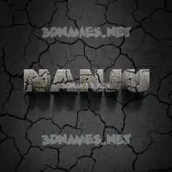 nanju in Cracked Stone style - 3D name wallpaper