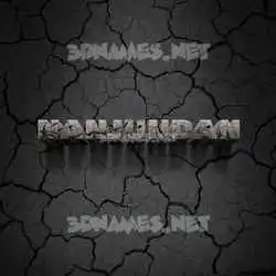 nanjundan in Cracked Stone style - 3D name wallpaper