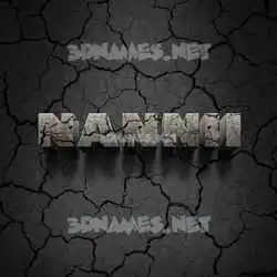 nannii in Cracked Stone style - 3D name wallpaper