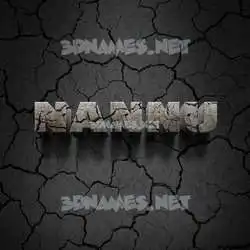 nannu in Cracked Stone style - 3D name wallpaper