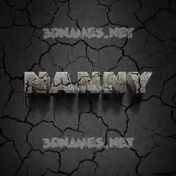 nanny in Cracked Stone style - 3D name wallpaper