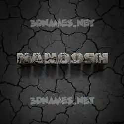nanoosh in Cracked Stone style - 3D name wallpaper
