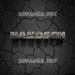 nanosch in Cracked Stone style - 3D name wallpaper