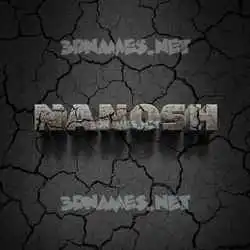 nanosh in Cracked Stone style - 3D name wallpaper