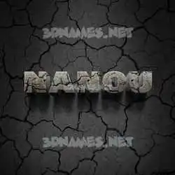 nanou in Cracked Stone style - 3D name wallpaper