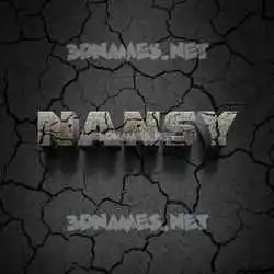 nansy in Cracked Stone style - 3D name wallpaper