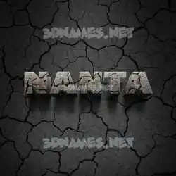 nanta in Cracked Stone style - 3D name wallpaper