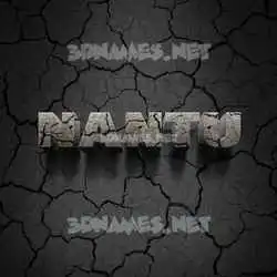 nantu in Cracked Stone style - 3D name wallpaper