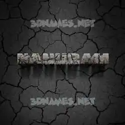 nanuram in Cracked Stone style - 3D name wallpaper