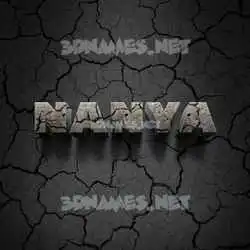 nanya in Cracked Stone style - 3D name wallpaper