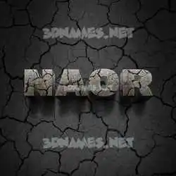 naor in Cracked Stone style - 3D name wallpaper