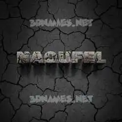 naoufel in Cracked Stone style - 3D name wallpaper