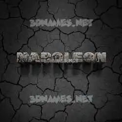 napoleon in Cracked Stone style - 3D name wallpaper