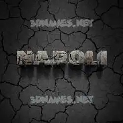 napoli in Cracked Stone style - 3D name wallpaper