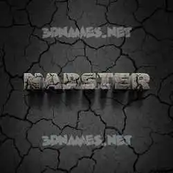 napster in Cracked Stone style - 3D name wallpaper